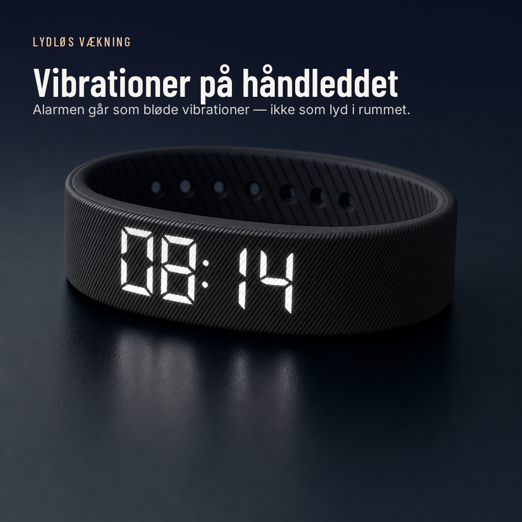 Vibrationer på håndleddet i stedet for alarmlyd